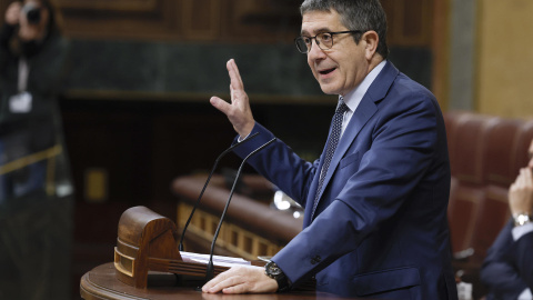 El portavoz del PSOE, Patxi López, durante su intervención e el pleno del Congreso, a 22 de mayo de 2024. El portavoz del PSOE, Patxi López, durante su intervención e el pleno del Congreso, a 22 de mayo de 2024.