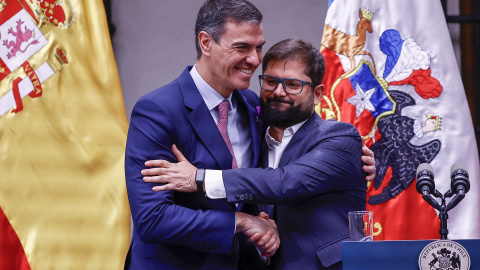El Presidente Gabriel Boric y el Presidente del Gobierno de España, Pedro Sánchez en una imagen de archivo. El Presidente Gabriel Boric y el Presidente del Gobierno de España, Pedro Sánchez en una imagen de archivo.
