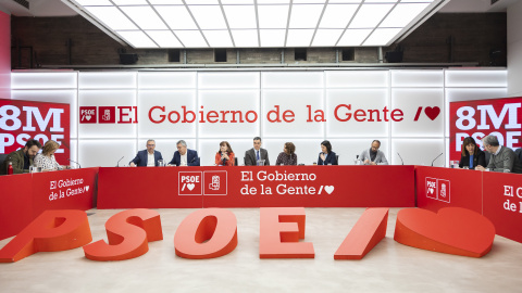 Imagen de la Ejecutiva Federal del PSOE celebrada esta mañana en Ferraz. Imagen de la Ejecutiva Federal del PSOE celebrada esta mañana en Ferraz.
