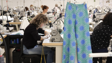 Vista de las instalaciones del grupo de moda Mango, en su sede en la localidad barcelonesa de Palau-solita i Plegamans. — Quique García / EFE