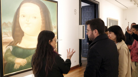 El president de la Generalitat, Pere Aragonès, visitant el Museu Botero a Bogotà, Colòmbia.