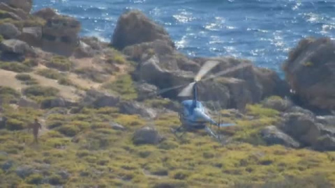 Llega en helicóptero y se baña en un espacio protegido de Mallorca Llega en helicóptero y se baña en un espacio protegido de Mallorca