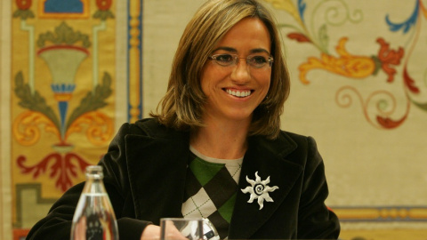 Carme Chacón compadeciendo en el Congreso de los diputados (Imagen de archivo). Carme Chacón compadeciendo en el Congreso de los diputados (Imagen de archivo).
