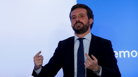 Imagen de archivo del líder del Partido Popular, Pablo Casado. Imagen de archivo del líder del Partido Popular, Pablo Casado.