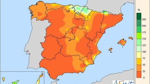 (08/03/2022) Porcentaje de la precipitación acumulada en enero de 2022 respecto de la media 1981-2021 (08/03/2022) Porcentaje de la precipitación acumulada en enero de 2022 respecto de la media 1981-2021
