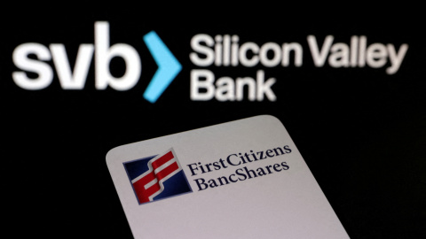 Imagen de los logos de First Citizens BancShares and SVB (Silicon Valley Bank) Imagen de los logos de First Citizens BancShares and SVB (Silicon Valley Bank)