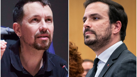 Imagen combinada de Pablo Iglesias y Alberto Garzón. Imagen combinada de Pablo Iglesias y Alberto Garzón.