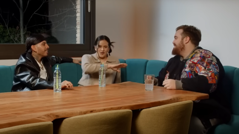 Entrevista de Rosalía y Rauw Alejandro con Ibai Llanos. Entrevista de Rosalía y Rauw Alejandro con Ibai Llanos.