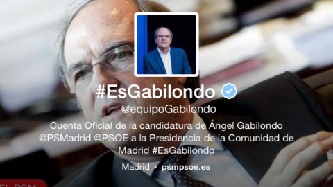 Perfil de Twitter del equipo de Ángel Gabilondo Perfil de Twitter del equipo de Ángel Gabilondo