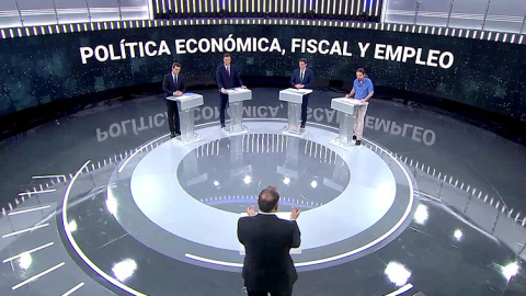 Imagen del debate a cuatro de rtve. REUTERS Imagen del debate a cuatro de rtve. REUTERS