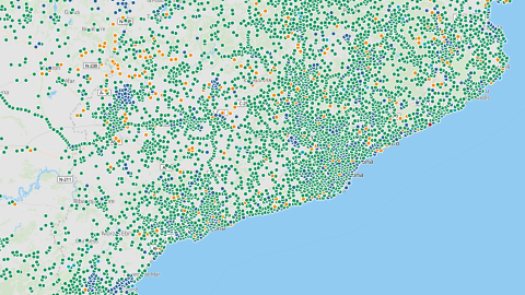 Podem cercar geocaches arreu de Catalunya