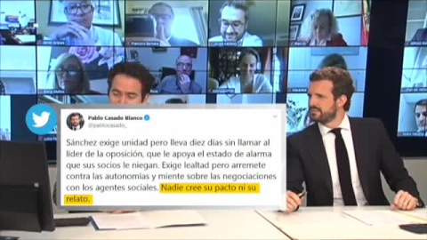 El PP confirma que acudirá a la cita con el Gobierno para negociar un pacto nacional contra la covid-19 El PP confirma que acudirá a la cita con el Gobierno para negociar un pacto nacional contra la covid-19