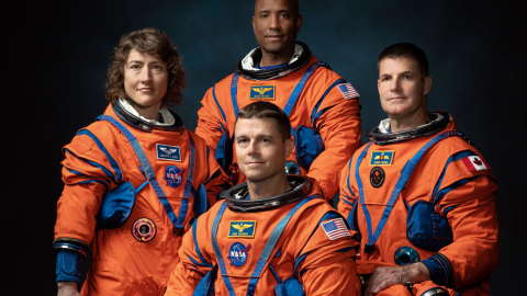 Los astronautas Christina Koch, Reid Wiseman, Victor Glover y Jeremy Hansen Los astronautas Christina Koch, Reid Wiseman, Victor Glover y Jeremy Hansen