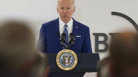 El presidente de EEUU, Joe Biden, este lunes en un acto con empresarios. El presidente de EEUU, Joe Biden, este lunes en un acto con empresarios.