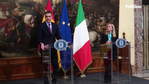 VÃdeo | Sánchez evita confrontar con la ultra Meloni VÃdeo | Sánchez evita confrontar con la ultra Meloni