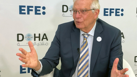 El alto representante de la Unión Europea para Asuntos Exteriores, Josep Borrell, en una entrevista en el marco del Foro de Doha, a 27 de marzo de 2022. El alto representante de la Unión Europea para Asuntos Exteriores, Josep Borrell, en una entrevista en el marco del Foro de Doha, a 27 de marzo de 2022.