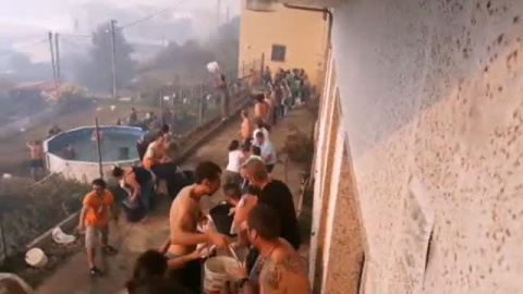 La solidaridad apagó las llamas en Baiona La solidaridad apagó las llamas en Baiona