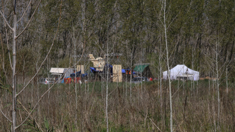 L'escenari de la 'rave' vist des de darrera L'escenari de la 'rave' vist des de darrera