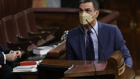 30/03/2022.- El presidente del Gobierno, Pedro Sánchez, se dirige a comparecer este miércoles ante el pleno del Congreso para informar de las conclusiones del Consejo Europeo, la Cumbre de la OTAN y las relaciones con Marruecos. EFE/Chema M 30/03/2022.- El presidente del Gobierno, Pedro Sánchez, se dirige a comparecer este miércoles ante el pleno del Congreso para informar de las conclusiones del Consejo Europeo, la Cumbre de la OTAN y las relaciones con Marruecos. EFE/Chema M