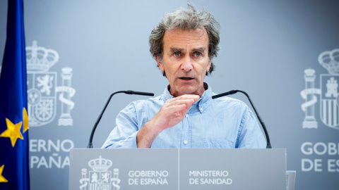 02/07/2020.- El director del Centro de Emergencias y Alertas Sanitarias, Fernando Simón, durante la rueda de prensa ofrecida este jueves en Madrid para hablar de los últimos datos de la evolución de la pandemia del coronavirus - EFE/Luca Pi 02/07/2020.- El director del Centro de Emergencias y Alertas Sanitarias, Fernando Simón, durante la rueda de prensa ofrecida este jueves en Madrid para hablar de los últimos datos de la evolución de la pandemia del coronavirus - EFE/Luca Pi
