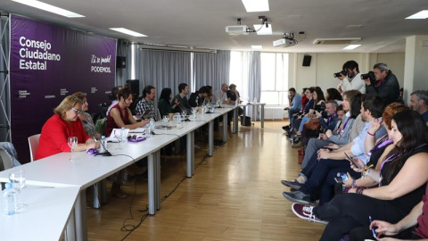 El Consejo Ciudadano Estatal de Podemos reunido para analizar la situación política tras el 28-A / EFE/J.J Guillen El Consejo Ciudadano Estatal de Podemos reunido para analizar la situación política tras el 28-A / EFE/J.J Guillen