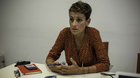 María Chivite, presidenta del Gobierno de Navarra, durante su entrevista con 'Público'. JAIRO VARGAS María Chivite, presidenta del Gobierno de Navarra, durante su entrevista con 'Público'. JAIRO VARGAS