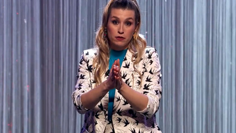 La presentadora y humorista Eva Soriano durante su monólogo en el programa 'Showriano', a 12 de abril de 2023. La presentadora y humorista Eva Soriano durante su monólogo en el programa 'Showriano', a 12 de abril de 2023.