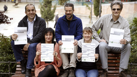 El secretario General de WWF, Juan Carlos del Olmo; la directora de SEO/BirdLife,Asuncion Ruiz; el coordinador de Ecologistas en Acción, Paco Segura; la directora de Amigos de la Tierra, Liliane Spendeler; y el director de Greenpeace, Mario El secretario General de WWF, Juan Carlos del Olmo; la directora de SEO/BirdLife,Asuncion Ruiz; el coordinador de Ecologistas en Acción, Paco Segura; la directora de Amigos de la Tierra, Liliane Spendeler; y el director de Greenpeace, Mario