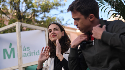 13/04/2023. Rita Maestre junto a Íñigo Errejón, durante un acto de Más Madrid, a 13 de abril de 2023. 13/04/2023. Rita Maestre junto a Íñigo Errejón, durante un acto de Más Madrid, a 13 de abril de 2023.