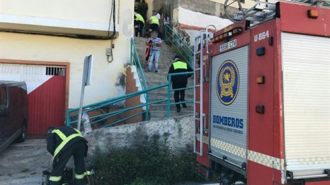 Zona en la que se ha producido la explosión. POLICÍA LOCAL DE LAS PALMAS DE GRAN CANARIA Zona en la que se ha producido la explosión. POLICÍA LOCAL DE LAS PALMAS DE GRAN CANARIA