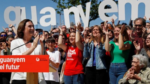 Colau en la presentación de su lema de campaña. EFE Colau en la presentación de su lema de campaña. EFE