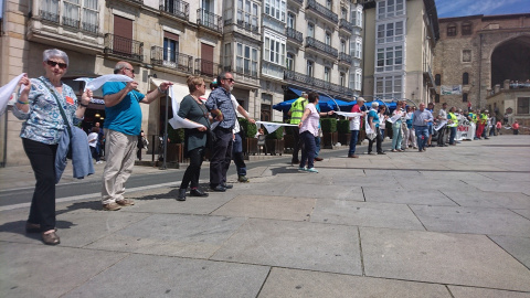 La cadena humana de Vitoria.