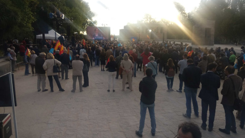 Acto del PP en el Templo de Debod en Madrid para arrancar la campaña electoral para el 26M. / MARTA MONFORTE