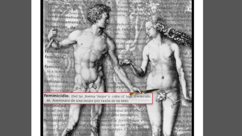 Imagen que inaugura el primer capítulo del libro "Feminicidio: lo que no se nombra no existe". Imagen que inaugura el primer capítulo del libro "Feminicidio: lo que no se nombra no existe".