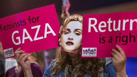 Activistas protestan en Eurovisión contra el apartheid y el bloqueo de Israel a Gaza. / EFE Activistas protestan en Eurovisión contra el apartheid y el bloqueo de Israel a Gaza. / EFE