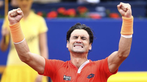 Ferrer celebra su victoria. EFE/Toni Albir Ferrer celebra su victoria. EFE/Toni Albir