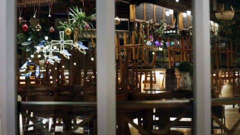 Vista de una cafetería cerrada este miércoles en el centro de Oviedo. Vista de una cafetería cerrada este miércoles en el centro de Oviedo.