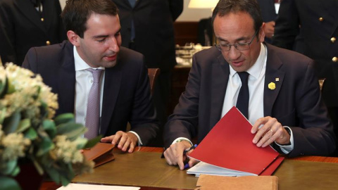 Josep Rull durante el tramite en el Congreso. - EFE