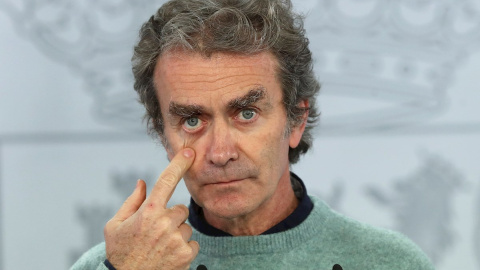 El Centro de Coordinación de Alertas y Emergencias Sanitarias, Fernando Simón, ofrece una rueda de prensa en el Palacio de la Moncloa este jueves El Centro de Coordinación de Alertas y Emergencias Sanitarias, Fernando Simón, ofrece una rueda de prensa en el Palacio de la Moncloa este jueves