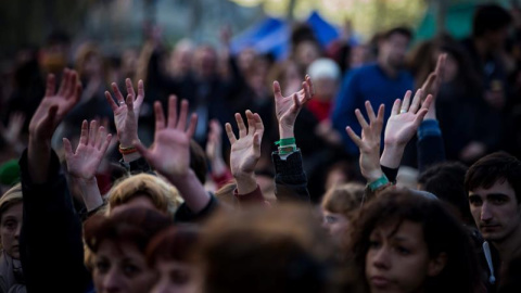 Asamblea general de la 'Nuit Debout' del pasado jueves. - EFE Asamblea general de la 'Nuit Debout' del pasado jueves. - EFE