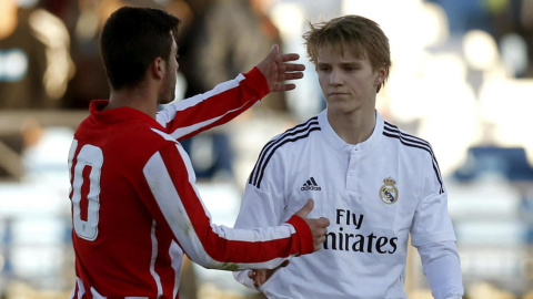 Odegaard en su debut con el Real Madrid Castilla. /EFE Odegaard en su debut con el Real Madrid Castilla. /EFE