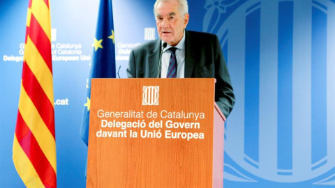 El conseller de Acción Exterior de la Generalitat de Cataluña, Ernest Maragall comparece ante los medios de comunicación en la delegación del Govern en Bruselas El conseller de Acción Exterior de la Generalitat de Cataluña, Ernest Maragall comparece ante los medios de comunicación en la delegación del Govern en Bruselas