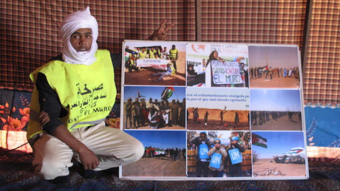 Mansur Roh-Fadel, de 25 años, secretario regional del UJSario. - AT Mansur Roh-Fadel, de 25 años, secretario regional del UJSario. - AT