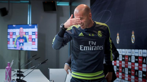 Zidane, en la rueda de prensa previa al partido contra el Villarreal. /EFE Zidane, en la rueda de prensa previa al partido contra el Villarreal. /EFE