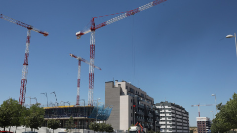 Edificio en construcción en Madrid. Edificio en construcción en Madrid.