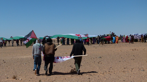 Grupo de saharauis en Argelia / EUROPA PRESS Grupo de saharauis en Argelia / EUROPA PRESS