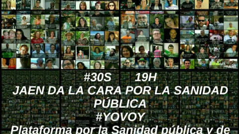 Cartel de la plataforma de Jaén por la sanidad pública Cartel de la plataforma de Jaén por la sanidad pública