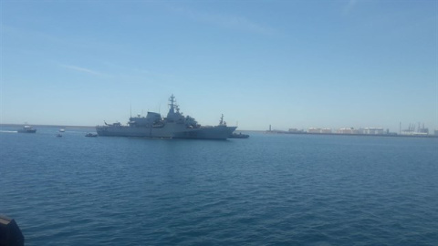 El buque Orione, a su entrada en el puerto de Valencia. - EUROPA PRESS El buque Orione, a su entrada en el puerto de Valencia. - EUROPA PRESS