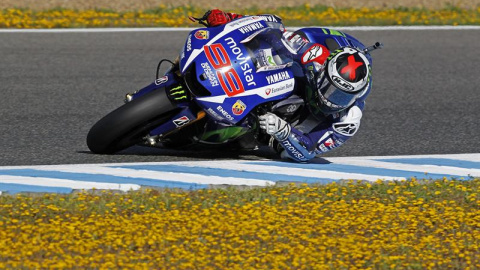 Jorge Lorenzo, durante la segunda jornada de entrenamientos del Gran Premio de Jerez. - EFE Jorge Lorenzo, durante la segunda jornada de entrenamientos del Gran Premio de Jerez. - EFE