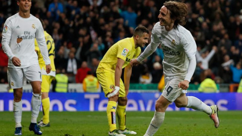El centrocampista del Real Madrid Luka Nodric celebra un gol. / EFE El centrocampista del Real Madrid Luka Nodric celebra un gol. / EFE